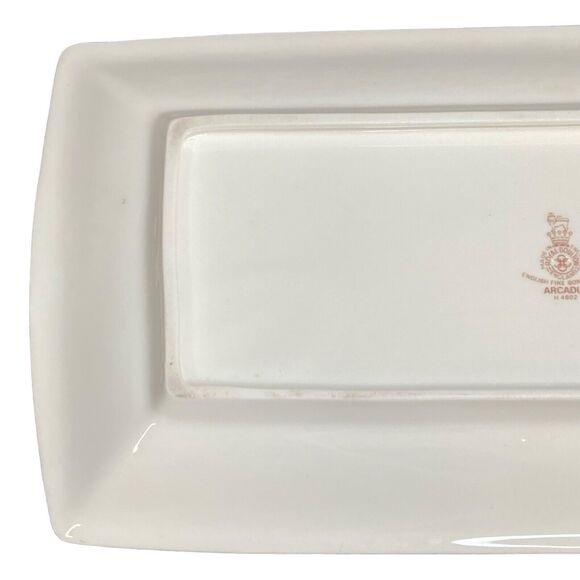 VTG Royal Doulton Arcadia H4802 11" Floral Bone China Sandwich Serving Tray HTF - Picture 6 of 16